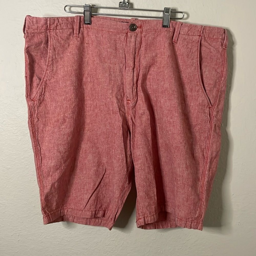 Express Linen Blend Shorts Red Men's Size 38